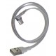 Micro USB flat charging cable with bendable head for cars and Android phones